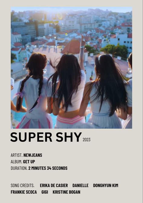 super shy by newjeans minimalist poster Playlist Poster, Cute Room Things, Alternative Minimalist Album Covers, Kpop Minimalist, Minimalist Album Covers, Songs Poster, Kpop Polaroids, Room Decor Posters, Poster For Room