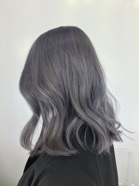 Gray hair Hair Color Ash Grey, Hair Color Ash, Ash Gray Hair Color, Ash Grey Hair, Charcoal Hair, Dark Grey Hair, Ashy Hair, Grey Hair Dye, Ash Hair