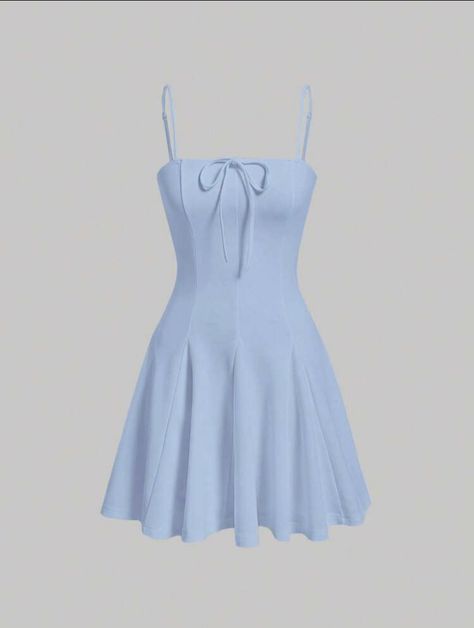 Baby Blue Short Dress, Baby Blue Summer Dress, Light Blue Skater Dress, Flare Dress Casual, Cute Blue Dresses, Glamorous Dress, Blue Dress Short, Pastel Dress, Blue Summer Dresses