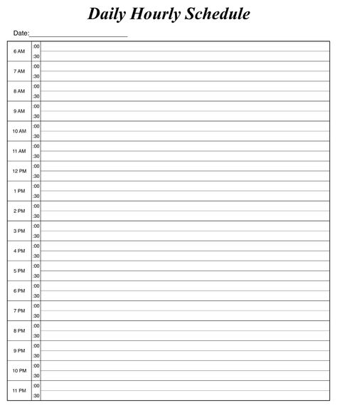 Printable Daily Hourly Schedule Template Daily Hourly Schedule Printable Free, Printable Hourly Planner, Free Hourly Planner Printable, Hourly Schedule Printable Free, Daily Time Blocking Template, Free Daily Schedule Printable, Hourly Planner Printable Free, Daily Schedule Template Free, Hourly Planner Ideas