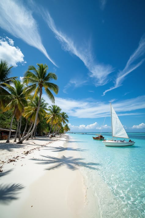 Escape to paradise at Boracay White Beach! 🏝️ This stunning Philippine island boasts powdery white sand, crystal clear turquoise waters, and iconic paraw sailboats. Perfect for a tropical getaway! Caribbean Beach House, Ocean Wallpapers, Philippines Beaches, Bucket List Usa, Boracay Philippines, Clear Beaches, Boracay Island, Philippines Culture, Dreamy Beach