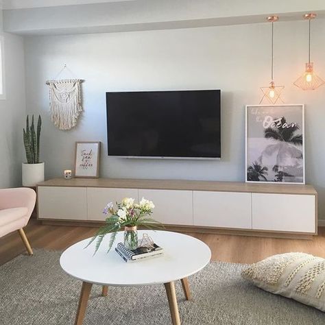 Ruang Tv, Coastal Decorating Living Room, Ikea Living Room, Coastal Living Rooms, Coastal Living Room, Living Room Tv Wall, Lounge Decor, Living Room Decor Apartment, Lounge Room