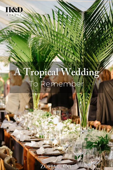 Bring the tropical ambiance and Caribbean wedding theme to your wedding day. Jamaica holds a special place in Claire and Justin's love story, so they decided to bring the island vibes to their wedding on Nantucket. Read about Claire and Justin's story and discover more tropical wedding decor ideas from their special day. Jamaican Theme Wedding Ideas, Caribbean Theme Party Ideas, Island Themed Wedding, Jamaican Themed Wedding, Polynesian Wedding Decorations, Haitian Wedding Ideas Culture, Tropical Theme Wedding Reception, Modern Tropical Wedding Decor, Palm Wedding Decor