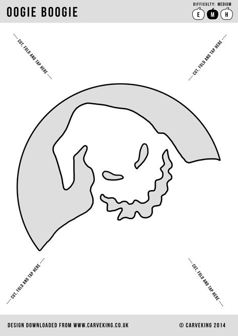 Nightmare Before Christmas Pumpkin Template, Oogie Boogie Jack O Lantern, Oggie Boogie Pumpkin Carving, Easy Pumpkin Carving Ideas Nightmare Before Christmas, Oggie Boggie Man Pumpkin Carving, Pumpkin Ideas Templates, Oogie Boogie Pumpkin Carving Stencil, Jack Skeleton Pumpkin Stencil, Chucky Pumpkin Carving Stencils