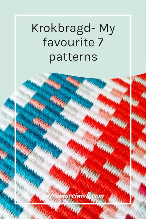 Want to see 7 interesting, fresh patterns for your Krokbragd weaving? Here you are! Krokbragd Weaving Tutorial, Krokbragd Inkle Weaving Patterns, Krokbragd Weaving Draft, Turned Krokbragd, Krokbragd Weaving Patterns, Rug Weaving Patterns, Hand Weaving Patterns, Weaving Techniques Tutorials, Beading Patterns Bracelets