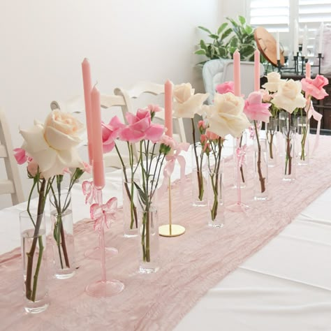 Bow Theme Baby Shower 🎀🌸 #bow #bowtheme #bowthemebabyshower #bowthemedparty #bowbackdrop #pinkbow #pinkbows🎀 #pinkbowtheme #pinkbowtheme🎀 #babyshower #babyshowerideas #babyshowerbackdrop #babyshowerflowers #fauxflowers Pink Bow Centerpiece Ideas, Pink Coquette Baby Shower Ideas, Floral Centerpieces Baby Shower Girl, Baby In Bloom Girl Shower Decor, Bow Theme Centerpieces, Baby Shower Girl Bow Theme, Pink Bow Baby Shower Theme Centerpiece, Bow Themed Centerpieces, Coquette Centerpiece Ideas