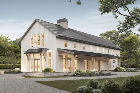 Barndominium Exterior, Barn Plan, Barn House Design, Barndominium Plans, Double Sided Fireplace, Barn Style House Plans, Barndominium Floor Plans, Farmhouse Style House Plans, Casa Vintage