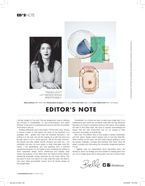 Bielle Bellingham's Editors Letter Editor Page Magazine, Letter From The Editor Magazine, Editors Letter Magazine Design, Letter From The Editor Design, Editors Note Magazine, Editor's Note Magazine, Editors Letter, Abstract Packaging, Editorial Layout Inspiration