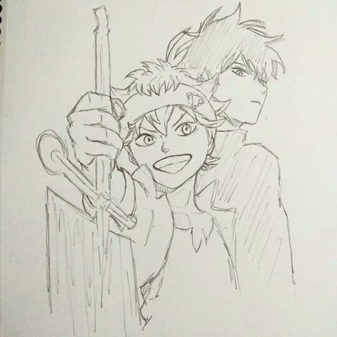 Yuno Drawing Black Clover, Asta And Yuno Drawing, Yuno Black Clover Drawing Sketch, Asta Black Clover Drawing Sketch, Asta Sketches, Black Clover Painting, Black Clover Drawing Sketch, Asta Black Clover Sketch, Yuno Drawing