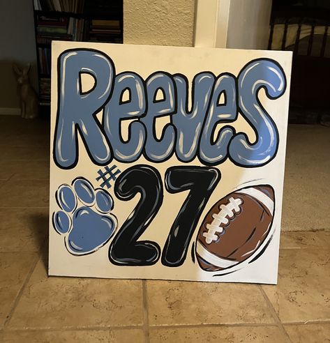 Senior Football Posters, Soccer Senior Night Posters, Football Game Signs, Football Yard Signs, Volleyball Banners, Senior Night Football, Soccer Senior Night, Softball Posters, School Spirit Posters