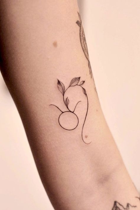 25 Best Taurus Tattoo Ideas - Meaning & Design Guide Simple Taurus Tattoo For Women, Dainty Taurus Tattoo For Women, Tiny Taurus Tattoo, Elegant Taurus Tattoo, Dainty Taurus Tattoo, Taurus Tattoo For Women Pretty, Zodiac Tattoos Taurus, Taurus Minimalist Tattoo, Minimalist Tattoo Taurus Zodiac Signs