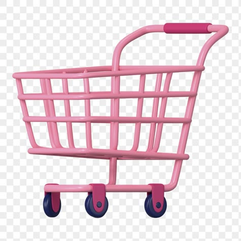 Shopping Cart Illustration, Pink Shopping Cart, Icons Pink Aesthetic, Shopping Cart Design, Shopping Stickers, Shopping Illustration, Shopping Icon, Shop Cart, Pink Shopping