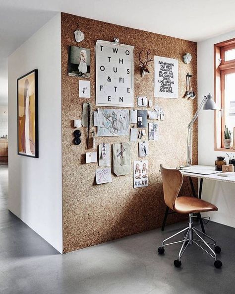 Shared Office Space Ideas, Cork Board Ideas, Cork Board Wall, Office Wall Design, Shared Office Space, Corporate Office Decor, Cork Wall, Home Staging Tips, Creative Office