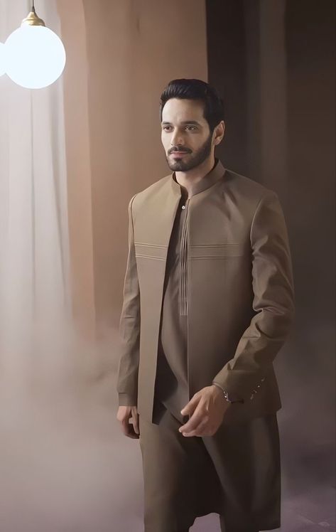 Wahaj Ali Kurta Design, Wading Dress For Men, Wahaj Ali Kurta Pajama, Boys Mehndi Dresses Pakistani, Pakistani Mens Wedding Wear, Pakistani Pathani Suit For Men, Boys Dressing Style For Wedding, Gents Kurta Design Pakistani, Pakistani Wedding Dresses For Men