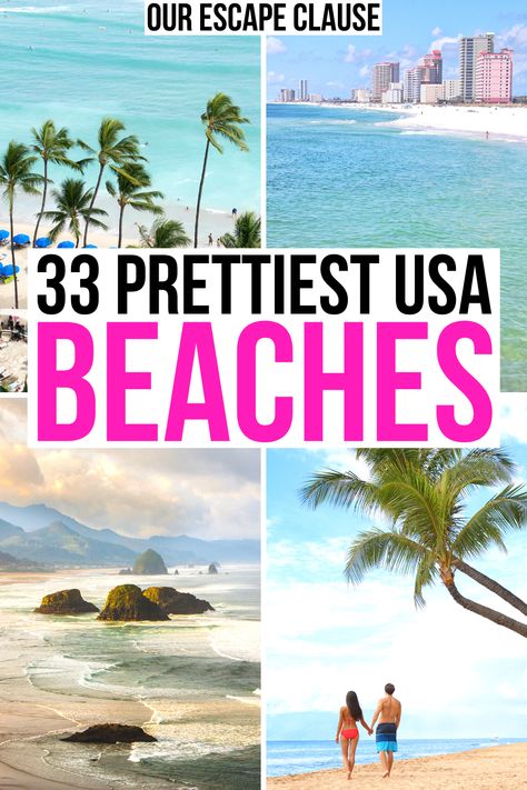 Looking for the best beaches in the USA? From tropical paradises in Hawaii to charming corners of New England and beyond, here are the prettiest beaches in the USA!  best beaches in the united states | best beaches in the us | usa beaches | us beach towns | best beaches in america | best american beaches | white sand beaches in the usa | best beaches in hawaii | best beaches in florida | most beautiful beaches in usa | best beach vacations | best beaches in the world | prettiest american beaches Best Beaches In The Us, Best Us Beaches, Best Beaches In Florida, Us Beach Vacations, Beaches In Florida, Beach Vacation Spots, Best Family Beaches, Vacations In The Us, Beach Place