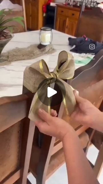 The Joy Party on Instagram: "Bow  #bow #bows #bowtutorial #handmade #homemade #fall #falldecor #burlap #craftingismytherapy #crafting #ribbonsandbows #ribbon #cricut" How To Tie A Bow With Ribbon For A Lantern, Ribbon Bow Christmas, Simple Small Bow, Bows For Lanterns Diy, How To Make A Bow Using A Chair, How To Make A Bow For A Gift Basket, Tie A Bow With Wired Ribbon, Christmas Bow Making Tutorials, Deco Mesh Bows Diy How To Make