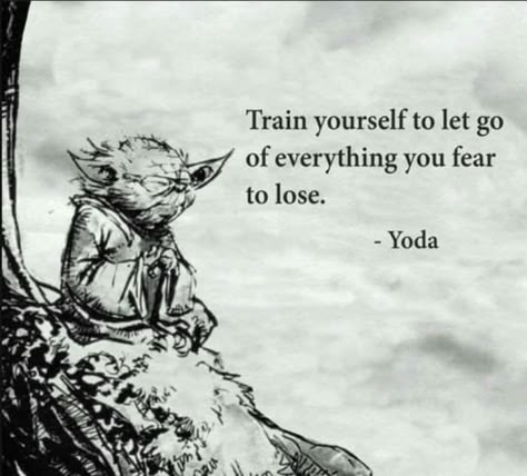 Yoda Quotes, Let Go Of Everything, Warrior Quotes, Philosophy Quotes, Badass Quotes, Quotable Quotes, Wise Quotes, Let Go, Great Quotes