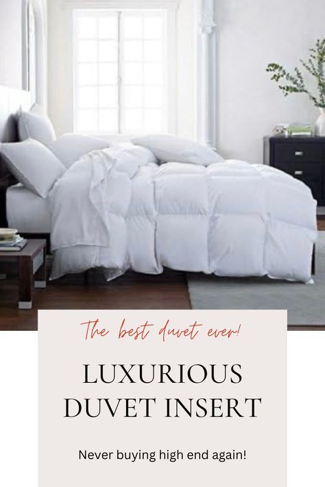 Extra Fluffy All Season Duvet Insert! My favorite Amazon bedding find to date! #luxe #luxeforless #bedding Best Duvet Insert On Amazon, Best Duvet Insert, Fluffy Bedding Ideas, Big Comforter, Fluffy Duvet Insert, Navy Room, Cooling Comforter, Amazon Bedding, Luxe For Less