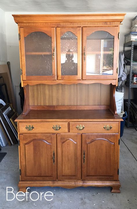 Old China Cabinet, Hutch Makeover, Furniture Rehab, Furniture Refinishing, Furniture Renovation, Furniture Redo, Refurbished Furniture, Furniture Painting, Furniture Restoration