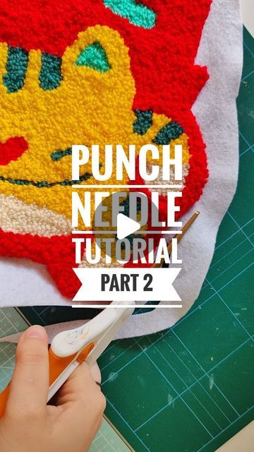 Renata Paton 🎨✨ on Instagram: "you've made your rug, AND NOW???? we clean it up 🫴🏻✨💖 here's the punch needle tutorial PART 2: FINISHING AND BACKING YOUR RUG! 🧶✂️ these aren't all necessary steps, but this is what i do to achieve a sellable piece of art that'll last the distance 💅🏻🔥 #punchneedle #punchneedleart #arttutorial #crafttutorial #fibreart #yarnlife" Punch Needle Tutorial, How To Make Punch, How To Punch, Rug Tutorial, The Punch, Punch Needle Patterns, Punch Needle Embroidery, Needle Punch, Craft Tutorial