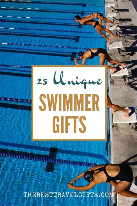 25 Unique swimmer gifts with a photo of people diving into a pool Gifts For Sports Lovers, Smart Clothes, Best Travel Gifts, Gifts For Swimmers, Swim Gifts, Gadget Store, Smart Glasses, Gifts For Sports Fans, Sports Headphones