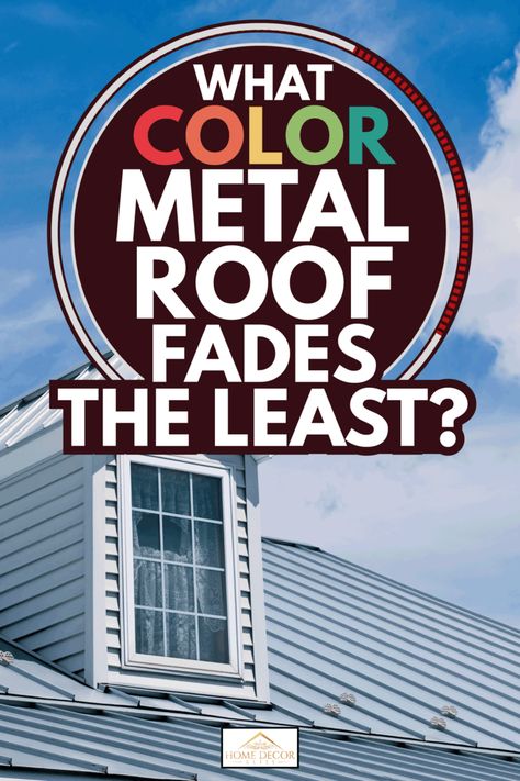 What Color Metal Roof Fades The Least? Iron Ore Metal Roof, Charcoal Metal Roof White House, Painted Tin Roof, Mobile Home Metal Roof Colors, Galvanized Roofing Ideas, Seamless Metal Roof, Metal Roof Colors Ideas, Black Tin Roof Color Schemes, How To Paint A Metal Roof