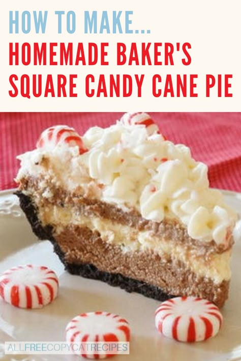 Bakers Square Candy Cane Pie Recipe, Candy Cane Pie Recipe Bakers Square, Copycat Mcdonald’s Holiday Pie, Copycat Bakers Square Candy Cane Pie, Candy Cane Pie Recipe, Peppermint Pie Recipe, Minty Desserts, Candy Cane Pie, Snacks Christmas