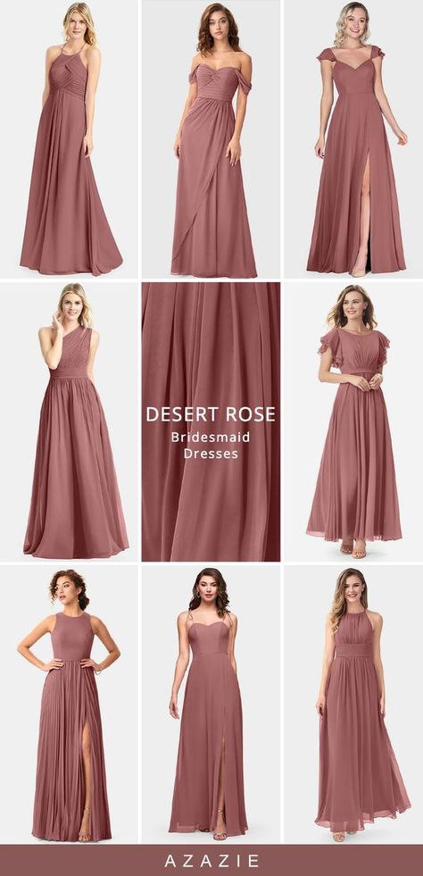 Old Rose Bridesmaid Dress, Wedding Entourage Gowns, Desert Rose Bridesmaid Dresses, Desert Rose Dress, Maid Of Honor Gown, Desert Rose Color, Desert Rose Bridesmaid, Entourage Gowns, Rose Wedding Theme