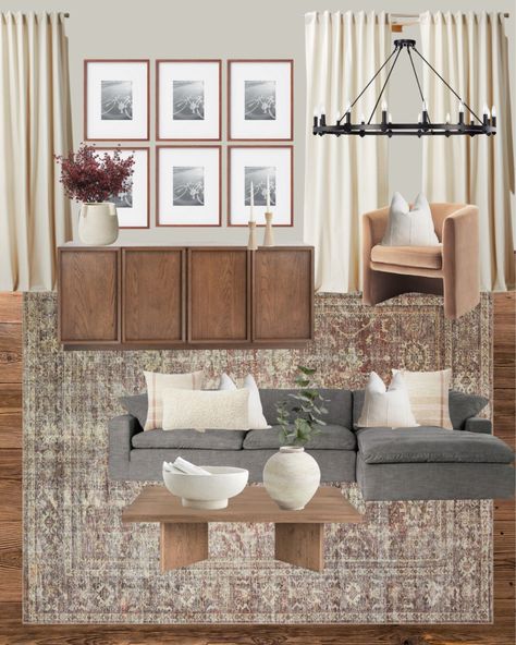 Couch Grau, Gray Sectional Living Room, Tan Living Room, Grey Sofa Living Room, Grey Couch Living Room, Table Styling, Neutral Living Room, Transitional Living Rooms, Brown Living Room