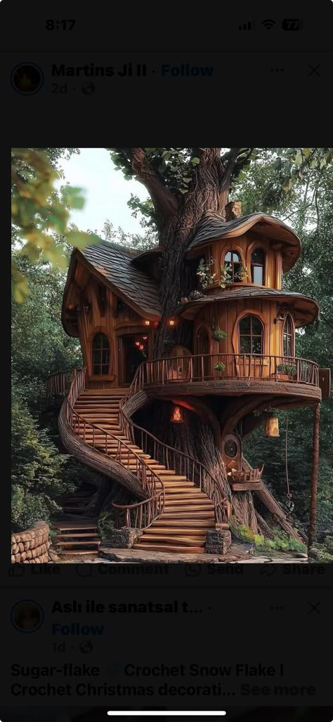 Tree House Inside, Adult Treehouse, Fantasy Treehouse, Adult Tree House, Tree Homes, Luxury Tree Houses, Fantasy Journal, Fairytale Houses, Beautiful Tree Houses