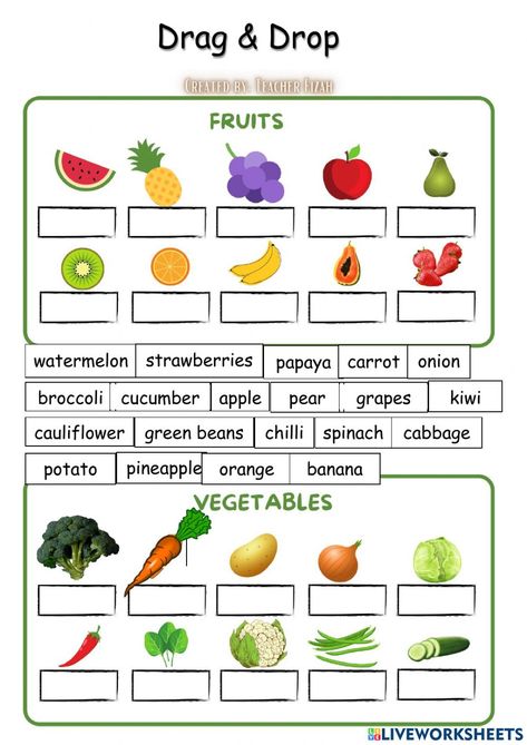 Fruit Or Vegetable Worksheet, Fruit Vegetables Worksheet, Fruits And Vegetables Worksheet For Kids, Vegetables Worksheets For Kids, Fruits And Vegetables Worksheet, Fruits And Vegetables Activities, Vegetables Activities, Vegetable Worksheet, Adjectives Grammar