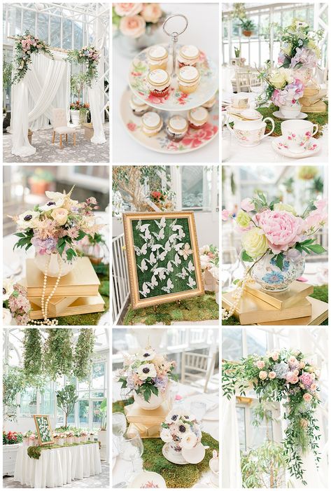 This vintage tea party bridal shower at the Madison Hotel is so pretty! #bridalshower #teaparty #bridalshowerideas #teapartybridalshower Tea Party Bridal Shower Ideas, Vintage Tea Party Bridal Shower, Tea Party Bridal Shower Decorations, Bridal Shower Tea Party Theme, Tea Party Wedding Shower, Garden Party Bridal Shower, Tea Party Bridal, Bridal Shower Inspo, Garden Bridal Showers