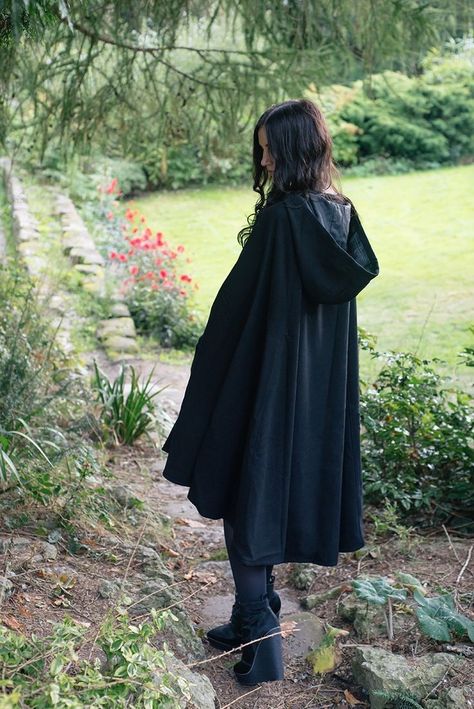 Necessary Evil, Witch Fashion, Witchy Fashion, Witch Outfit, Wool Cape, Wrist Warmers, Gothic Outfits, The Wolf, Fantasy Clothing