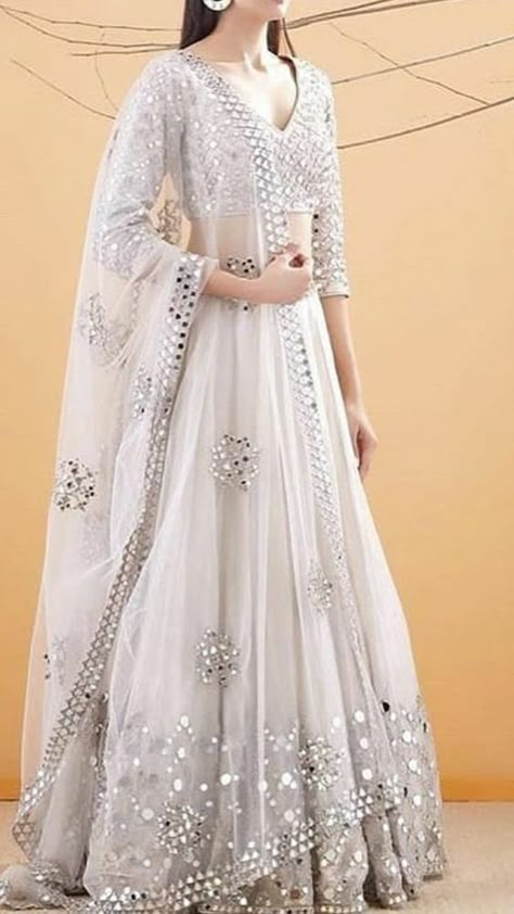 Mirror Work Dresses Mirror Work Dress, Indian Outfits Lehenga, Lehnga Dress, Traditional Indian Dress, Style Steampunk, Indian Bridal Dress, Indian Gowns Dresses, Traditional Indian Outfits, Indian Gowns