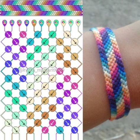 Friendship Bracelet Patterns Three Color, Boarded Chevron Friendship Bracelet, Friendship Bracelet Patterns 7 Colors, Stripe Bracelet Pattern, Floss Bracelets Patterns, String Bracelets Patterns, Diy String Bracelets, Cute Friendship Bracelets Pattern, Friendship Bracelets Pattern