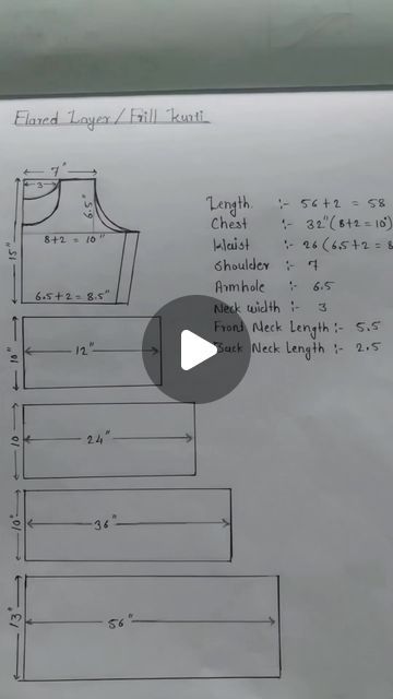 Layer Frocks For Women, Dress Drafting Pattern, Sewing Measurements Women, Dress Stitching Ideas Patterns, Drafting Dress Patterns, Dress Stiching Designs, Layer Dress Pattern, Stitching Dresses Tutorials, Frock Stitching