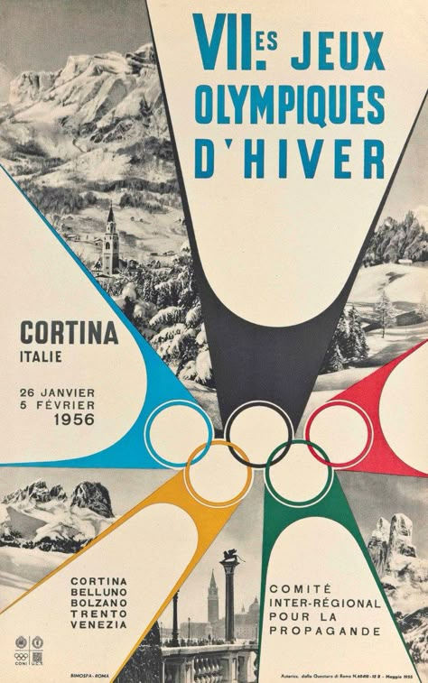 Olympics Design, Olympics Poster, Olympic Poster, Olympics Graphics, Olympic Logo, Games Poster, Vintage Ski Posters, Ski Poster, Ski Posters