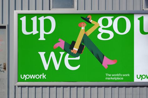 Brand New: New Logo and Identity for Upwork by Porto Rocha Billboard Design, Brand Campaign, Freelance Work, Human Connection, Identity Logo, Toad, Identity Design, Visual Identity, Design Inspo