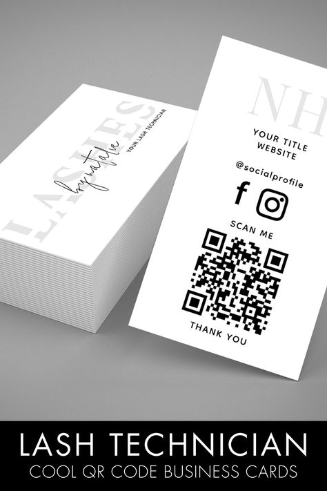 Introducing the "Custom Lash Extension Technician Cool QR Code Business Card" – a fusion of modern style and simplicity in white and black. Tailored for lash technicians, lash artists, beauty professionals, and estheticians, these business cards offer a clean and sophisticated representation of your expertise. The white and black color scheme adds a touch of timeless elegance to your business cards, making them versatile and suitable for any aesthetic. Lash Business Color Schemes, Natural Fake Eyelashes, Qr Code Business, Qr Code Business Card, Lash Business, Canvas Learning, Artist Business Cards, Business Colors, Cards Making