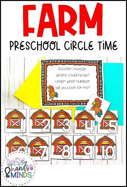 Farm Preschool Circle Time Farm Math Activities, Preschool Farm Crafts, Farm Theme Preschool Activities, Farm Unit Preschool, Farm Kindergarten, Farm Math, Farm Activities Preschool, Questions Of The Day, Preschool Theme Activities