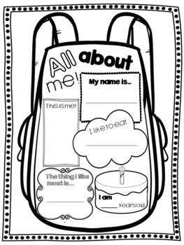 Back to school activity - All about me poster, All About Me Craft For Kids, All About Me Crafts For Preschoolers, Chica Chica Boom Boom Tree, All About Me Bag, Preschool First Day Of School, All About Me Template, All About Me Preschool Theme, About Me Printable, Printable Organizer