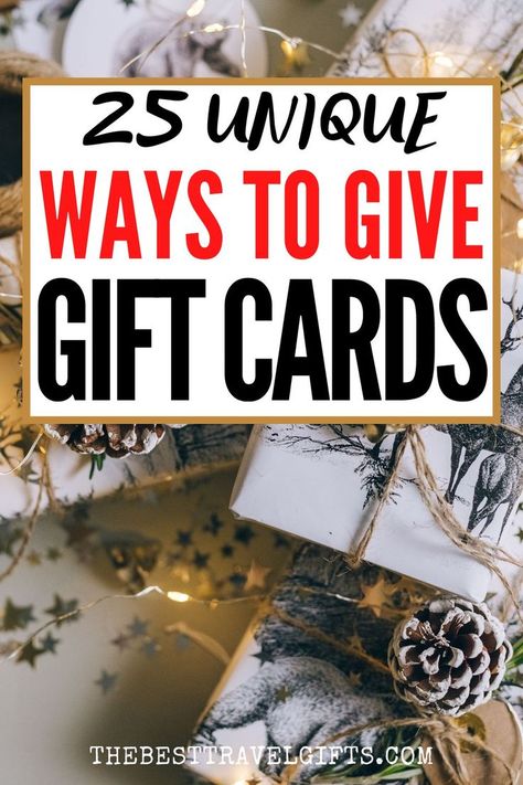 25 Unique ways to give gift cards with a photo of rope Creative Gift Card Presentation, Gift Card Presentation Ideas, Christmas Gift Card Presentation, Ways To Give Gift Cards, Pretty Gift Wrapping, Unique Wrapping Ideas, Unique Gift Card Holder, Gift Card Basket, Gift Card Presentation