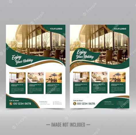 Premium Vector | Hotel & resort flyer design template Hotel Magazine Ad, Hotel Brochure Design Layout, Hotel Flyer Design, Hotel Poster Design, Hotel Brochure Design, Hotel Magazine, Hotel Marketing Design, Hotel Poster, Drive Poster