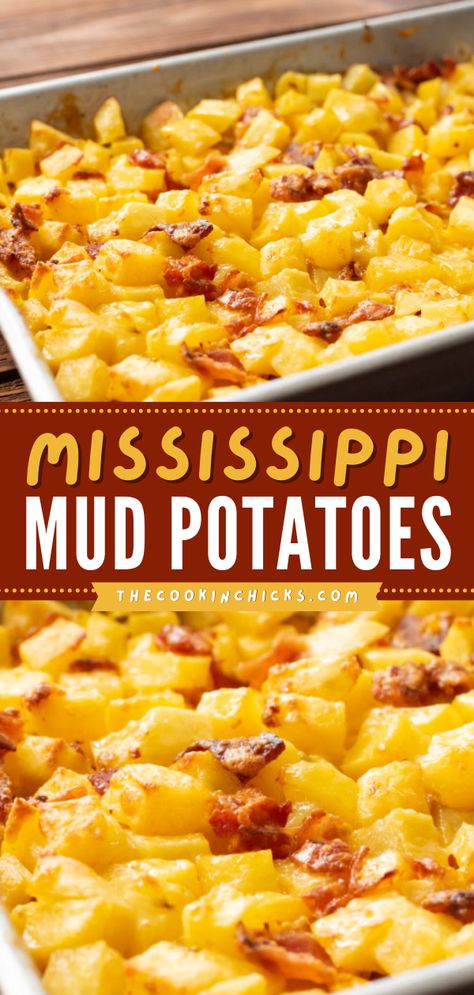 Mississippi Mud Potatoes, Potato Side Dishes Easy, The Cookin Chicks, Thanksgiving Turkeys, Mississippi Mud, 2024 Recipes, Easy Potato Recipes, Vegetable Side Dishes Recipes, Potato Recipes Side Dishes