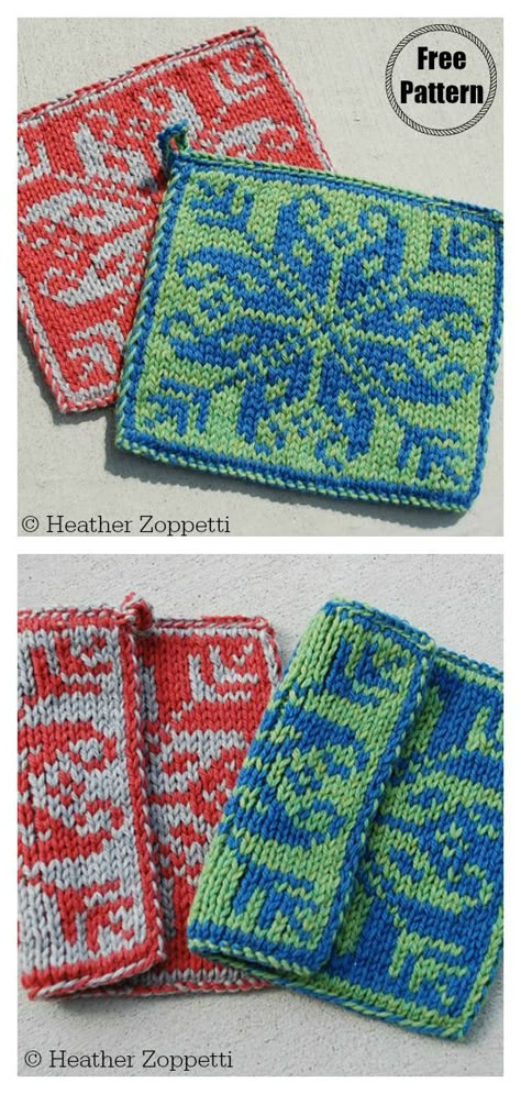 Double Knitting Square Coasters Free Knitting Pattern #freeknittingpattern  #coastersquare  #coasterpattern Corak Krusye, Projek Mengait, Knitted Squares Pattern, Knit Squares, Knit Coaster, Double Knitting Patterns, Knitted Blanket Squares, Knitting Squares, Summer Knitting Patterns