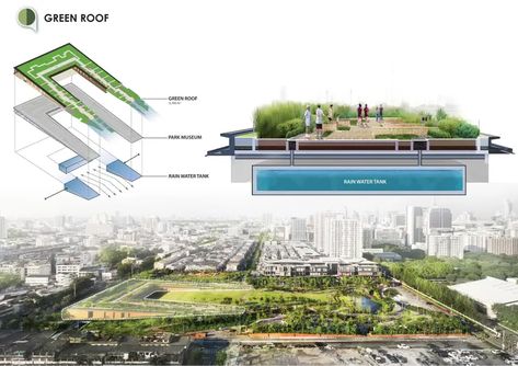 Bangkok park holds a million gallons of rainwater to prevent flooding - Business Insider Flood Mitigation, Flood Prevention, Architecture School, Urban Forest, Flood Damage, Rain Water Collection, Water Management, Architectural Drawing, Year 3