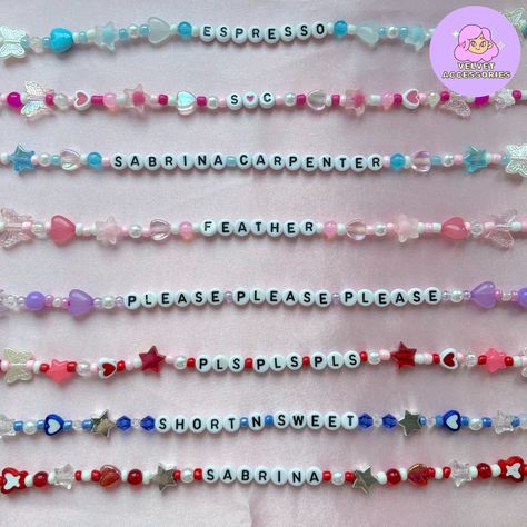 Sabrina Carpenter Clay Bead Bracelet, Short N Sweet Bracelet Ideas, Sabrina Carpenter Jewelry, Short N Sweet Bracelet, Sabrina Carpenter Bracelet Ideas, Sabrina Carpenter Friendship Bracelet, Short And Sweet Sabrina Carpenter, Sabrina Carpenter Bracelets, Taylor Swift And Sabrina Carpenter