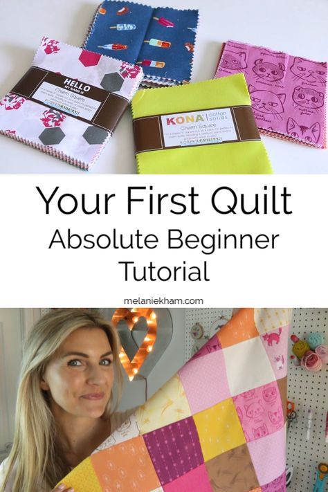 Beginner Quilting Projects, Beginner Quilting, Beginning Quilting, First Quilt, Beginner Quilt, Learning To Sew, Beginner Sewing Projects, Beginner Quilt Patterns, Beginner Sewing