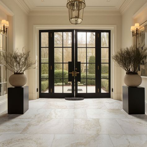 1 new message Elegant Tile Flooring, Entryway Tile, Tile Floor Living Room, Foyer Flooring, Entry Tile, Entryway Flooring, Travertine Floors, Limestone Flooring, Living Room Tiles