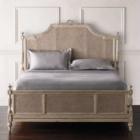 Antique Cane Furniture - Ideas on Foter French Cane Bed, French Country Bed, Reka Bentuk Bilik Tidur, Beautiful Bed Designs, Simple Bed Designs, Cane Bed, Country Bedding, French Bed, French Country Bedrooms